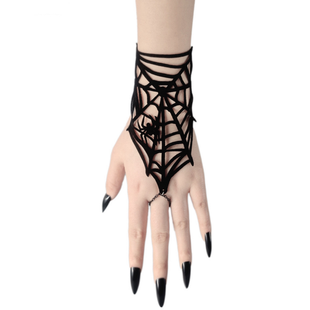 Openwork spider web finger jewelry