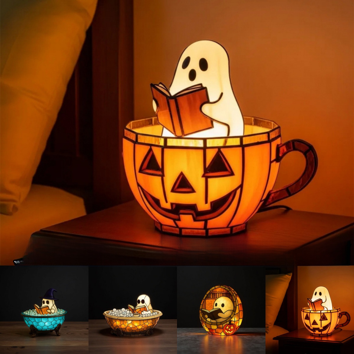 Halloween Ghost Reading Night Light