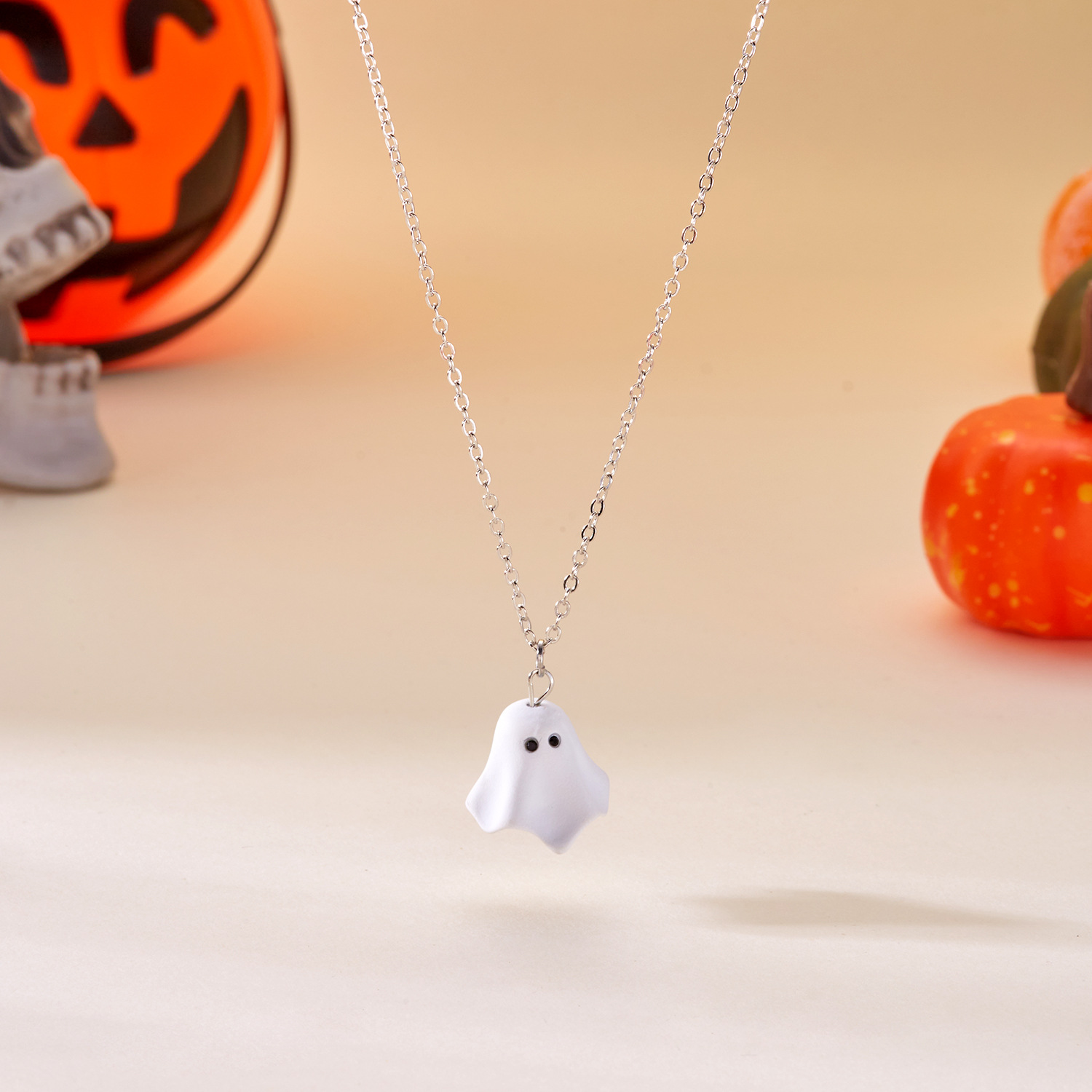 Halloween Ghost Necklace and Earring Set