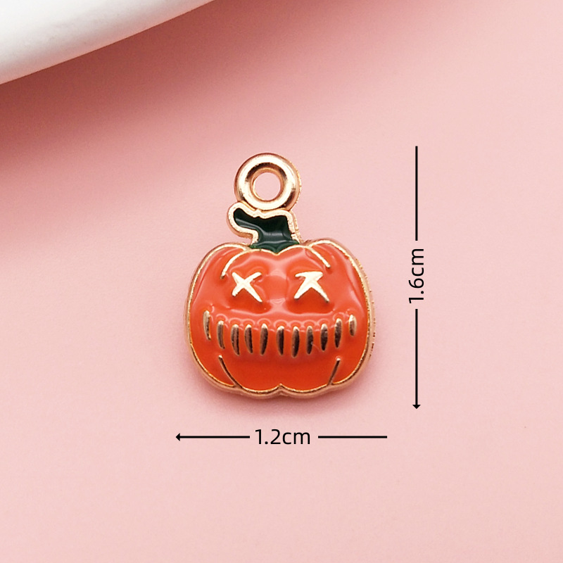 Halloween Funny Alloy Pendant DIY Cartoon Pumpkin Bat Charm