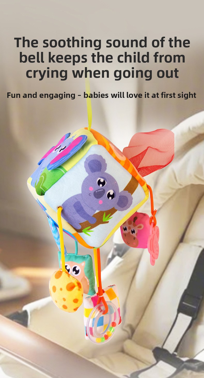 Baby Stroller Hanging Fabric Pull-Tissue Sensory Toy – image 3