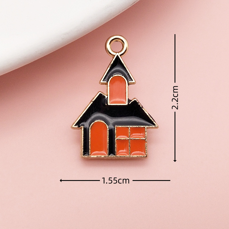Halloween Funny Alloy Pendant DIY Cartoon Pumpkin Bat Charm