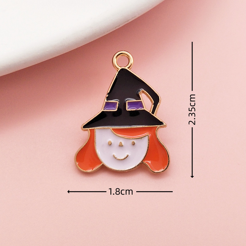 Halloween Funny Alloy Pendant DIY Cartoon Pumpkin Bat Charm