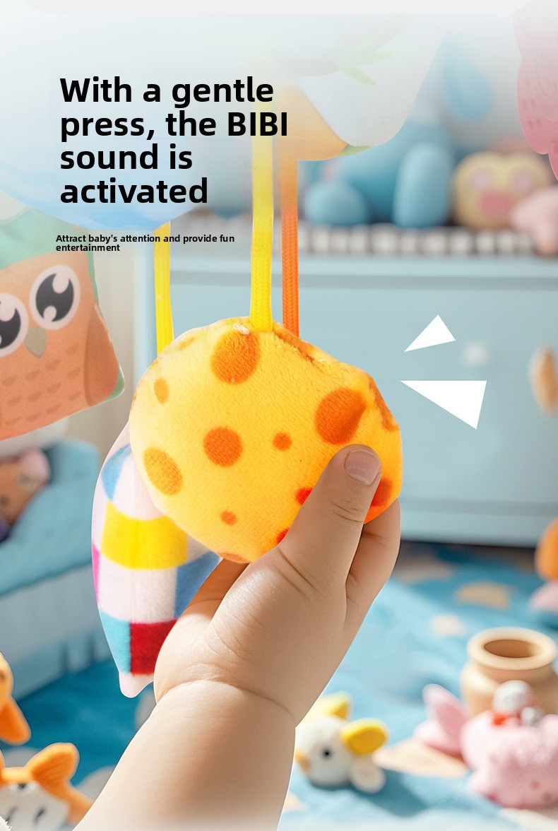 Baby Stroller Hanging Fabric Pull-Tissue Sensory Toy – image 7