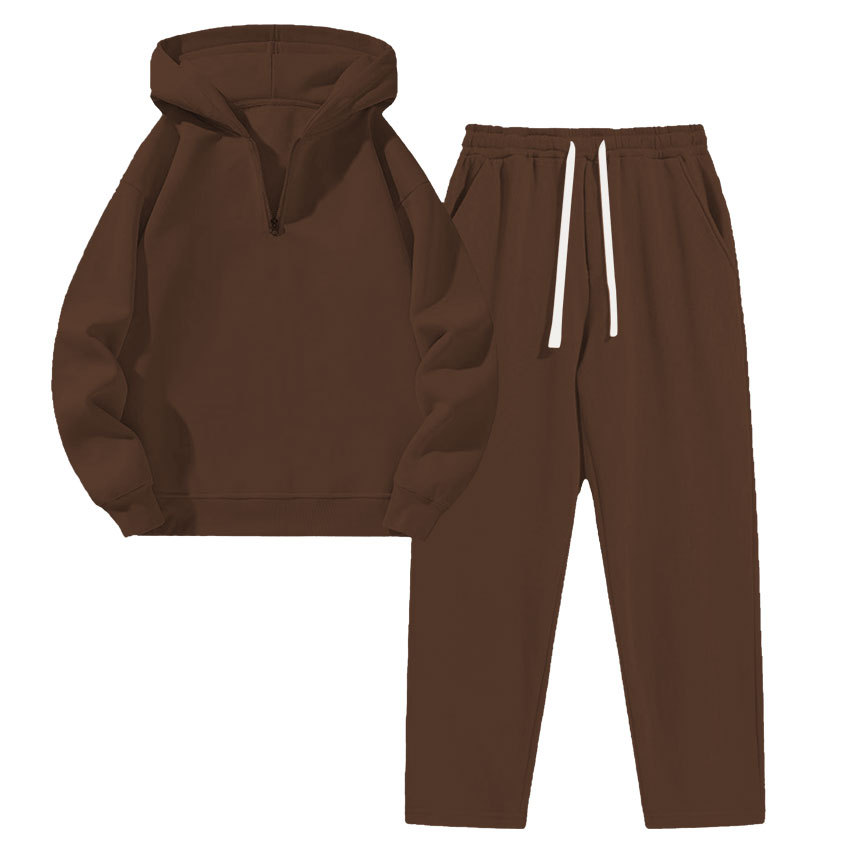 Half-zip hoodie and pants color options