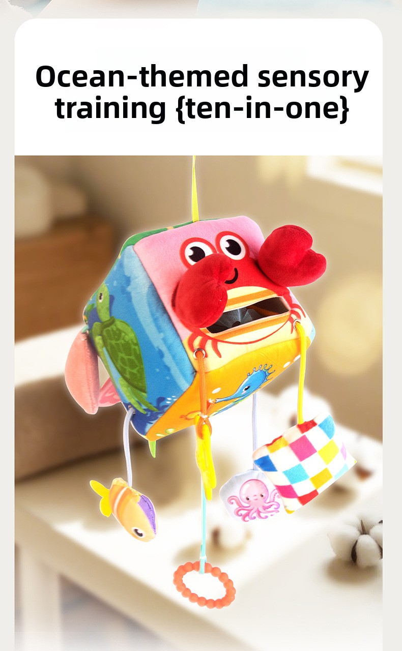 Baby Stroller Hanging Fabric Pull-Tissue Sensory Toy – image 8