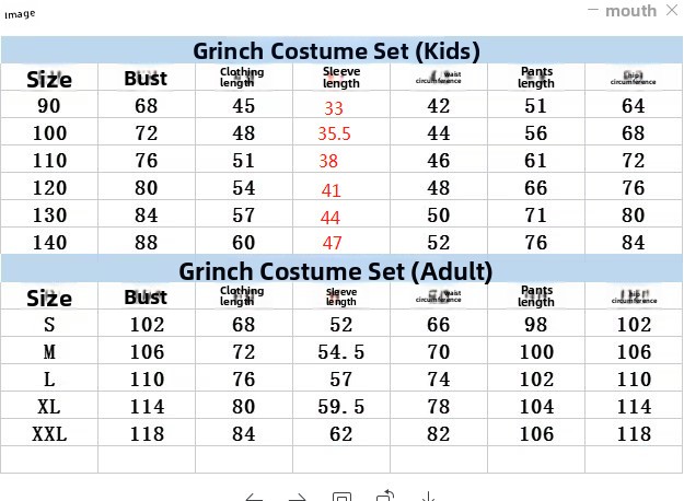 Halloween hit green monster Grinch cosplay costume