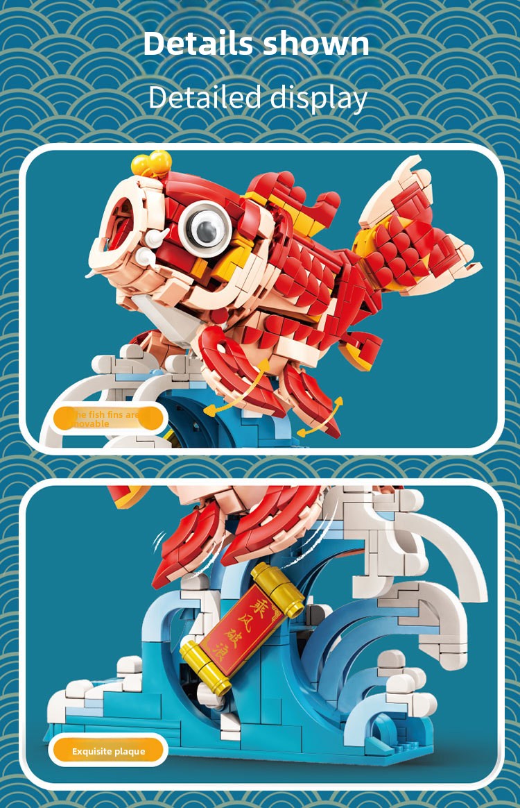 DIY Koi Fish Mini Building Blocks – Display Model Kit – image 1