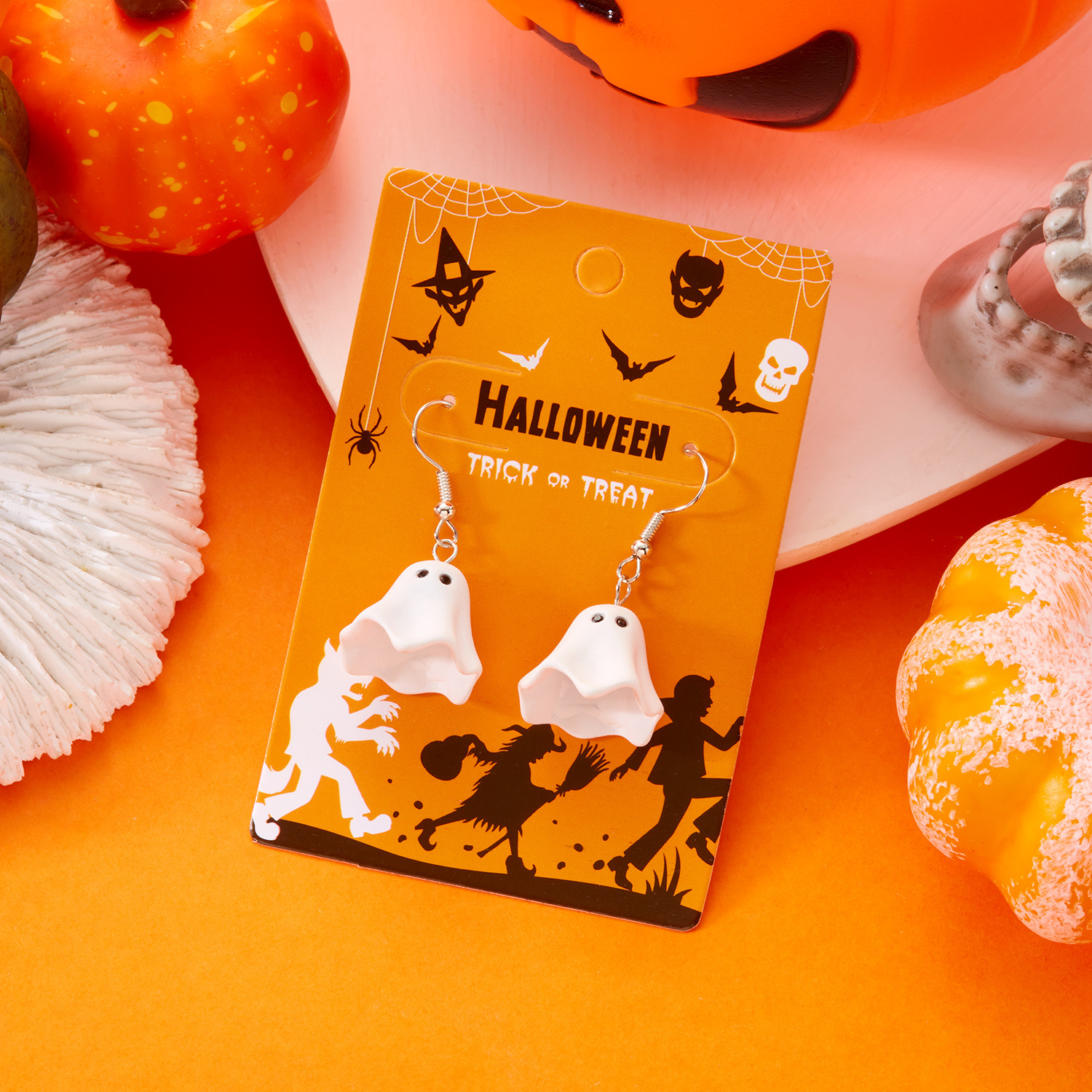 Halloween Ghost Necklace and Earring Set