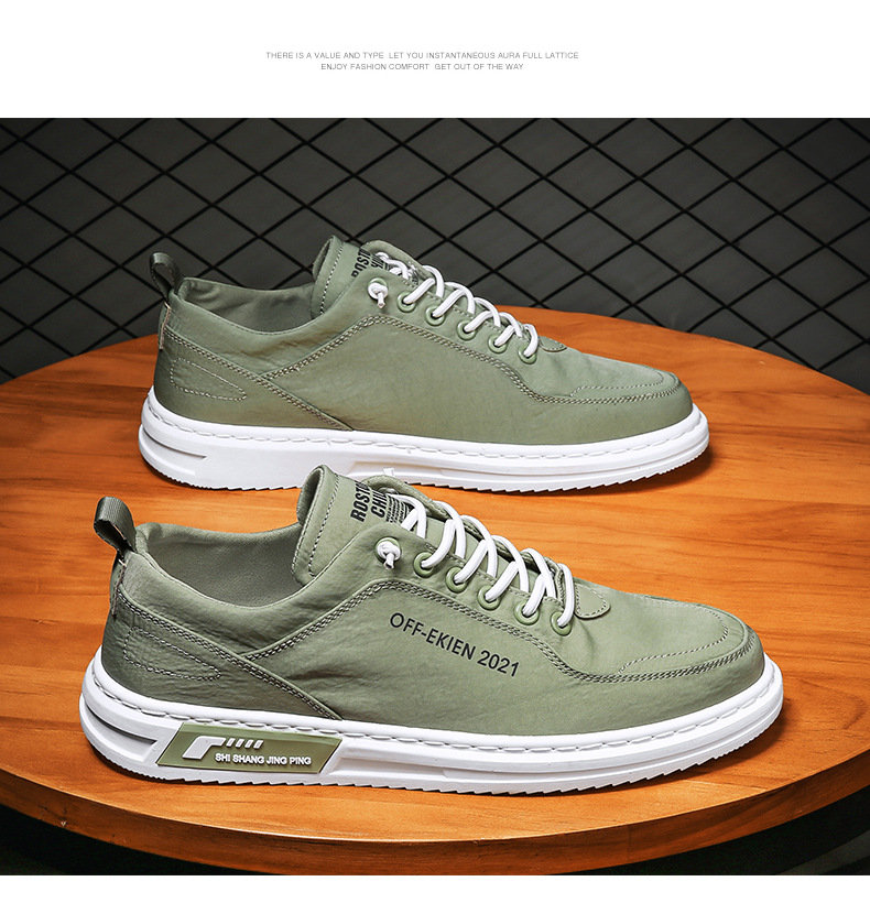 Canvas-Schuhe in Grün, Schwarz und Grau