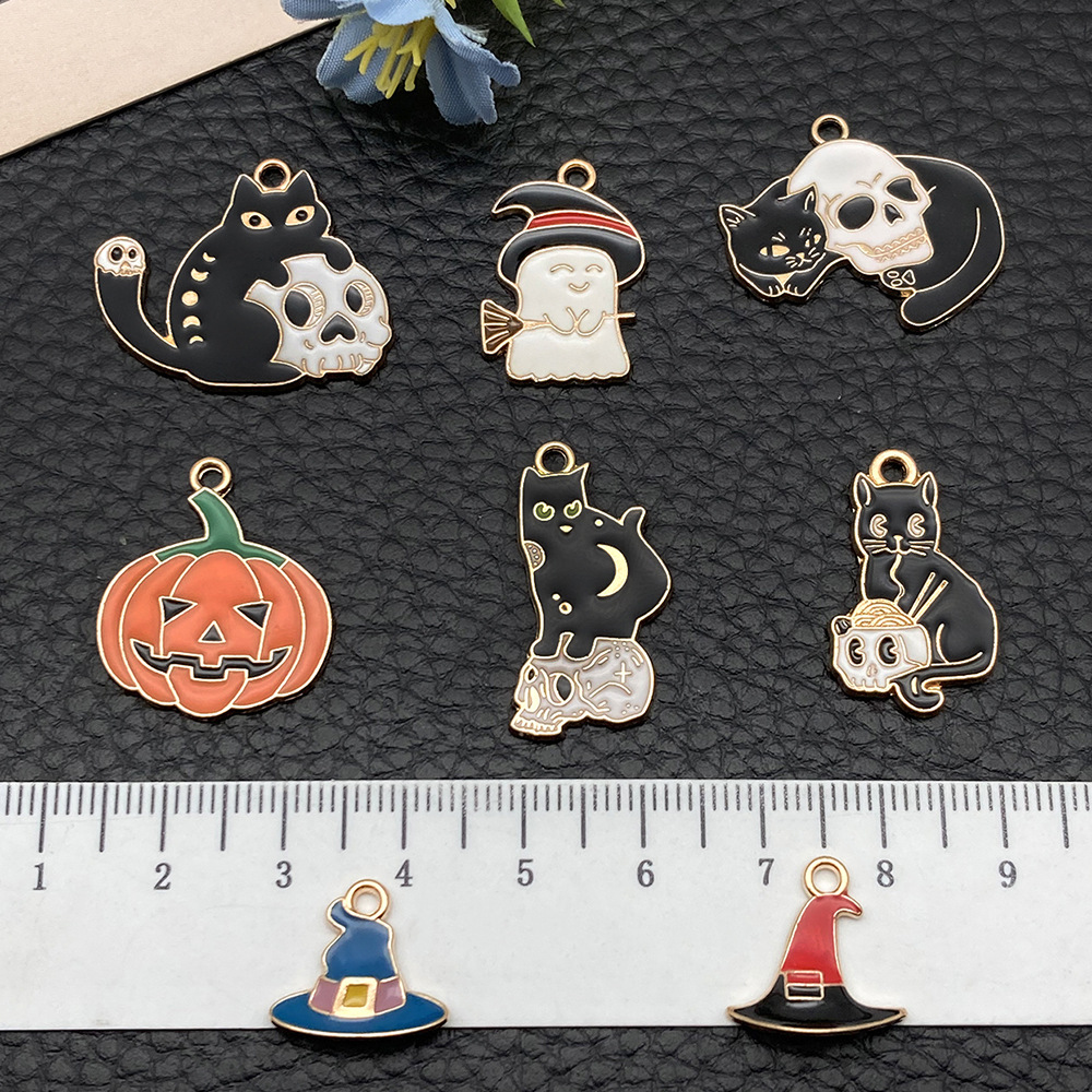 Halloween Oil Drip Alloy Charms Pendant
