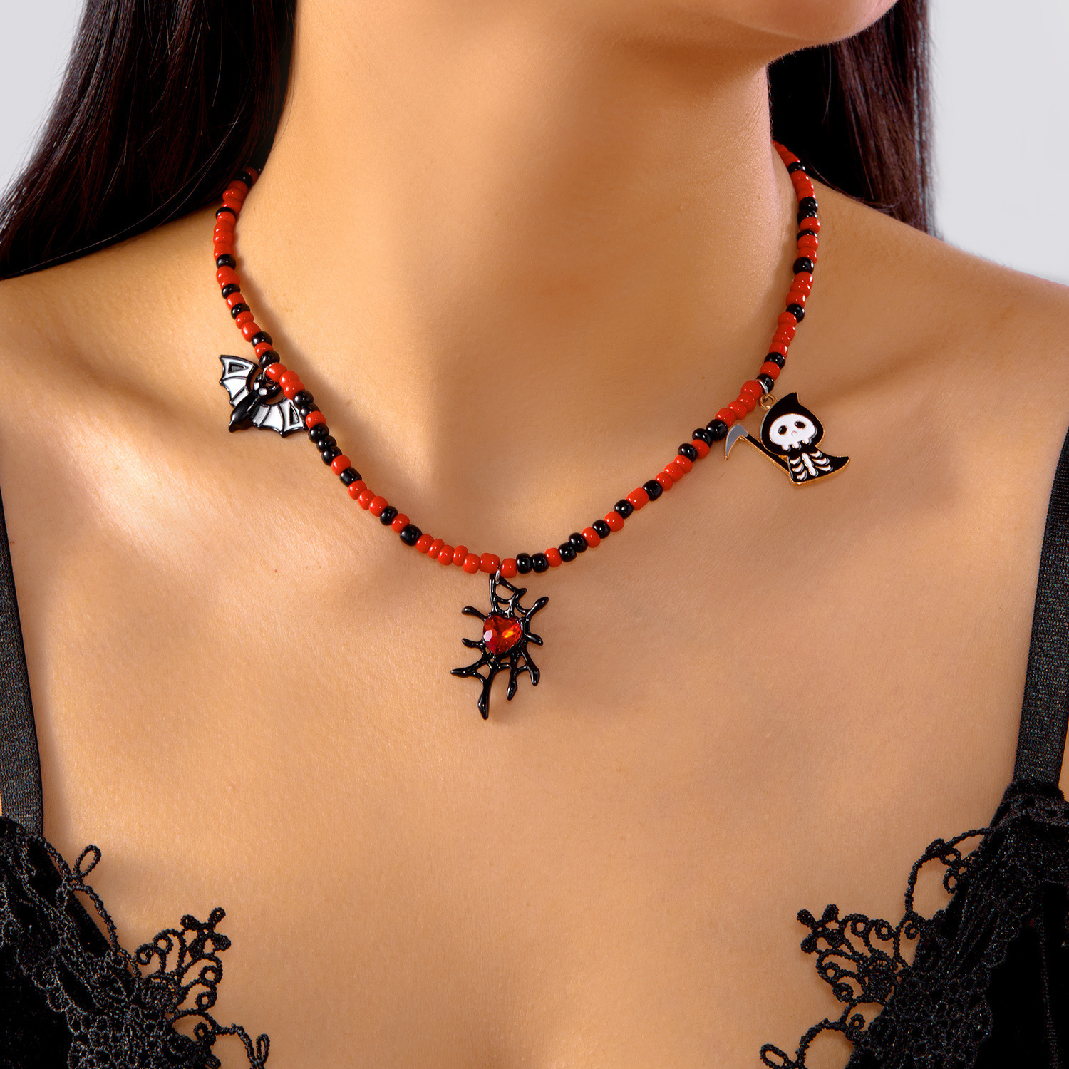 Adjustable Halloween Pumpkin Necklace