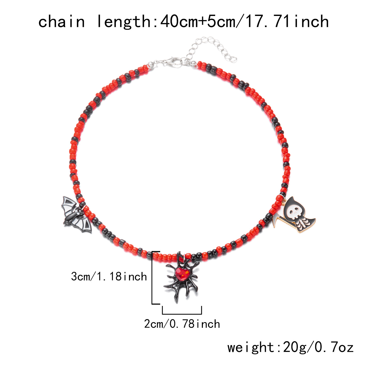 Adjustable Halloween Pumpkin Necklace
