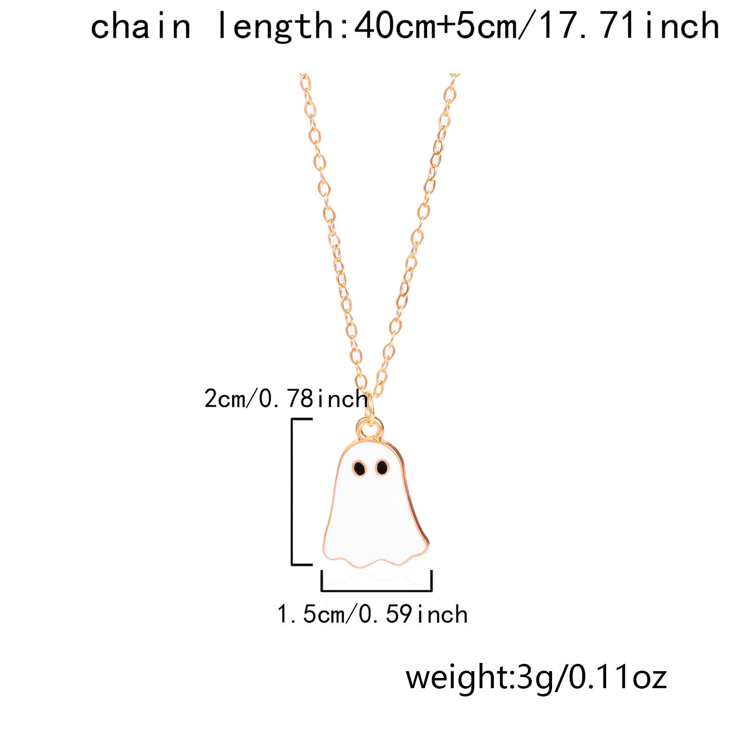 Necklace Earrings Set All-match Ghost Halloween Jewelry