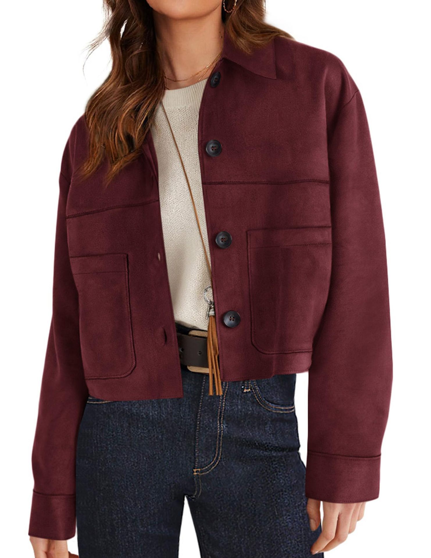 Women’s short jacket fit detail