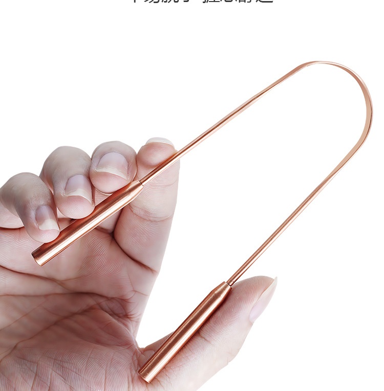 Copper tongue scraper, product image 1