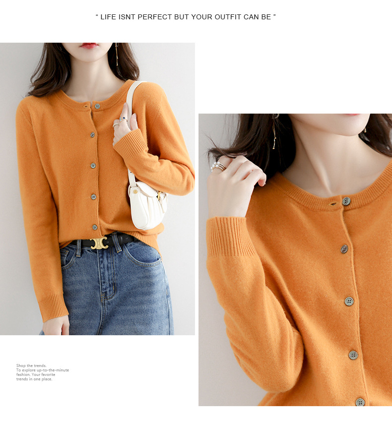 Relaxed women’s cardigan silhouette
