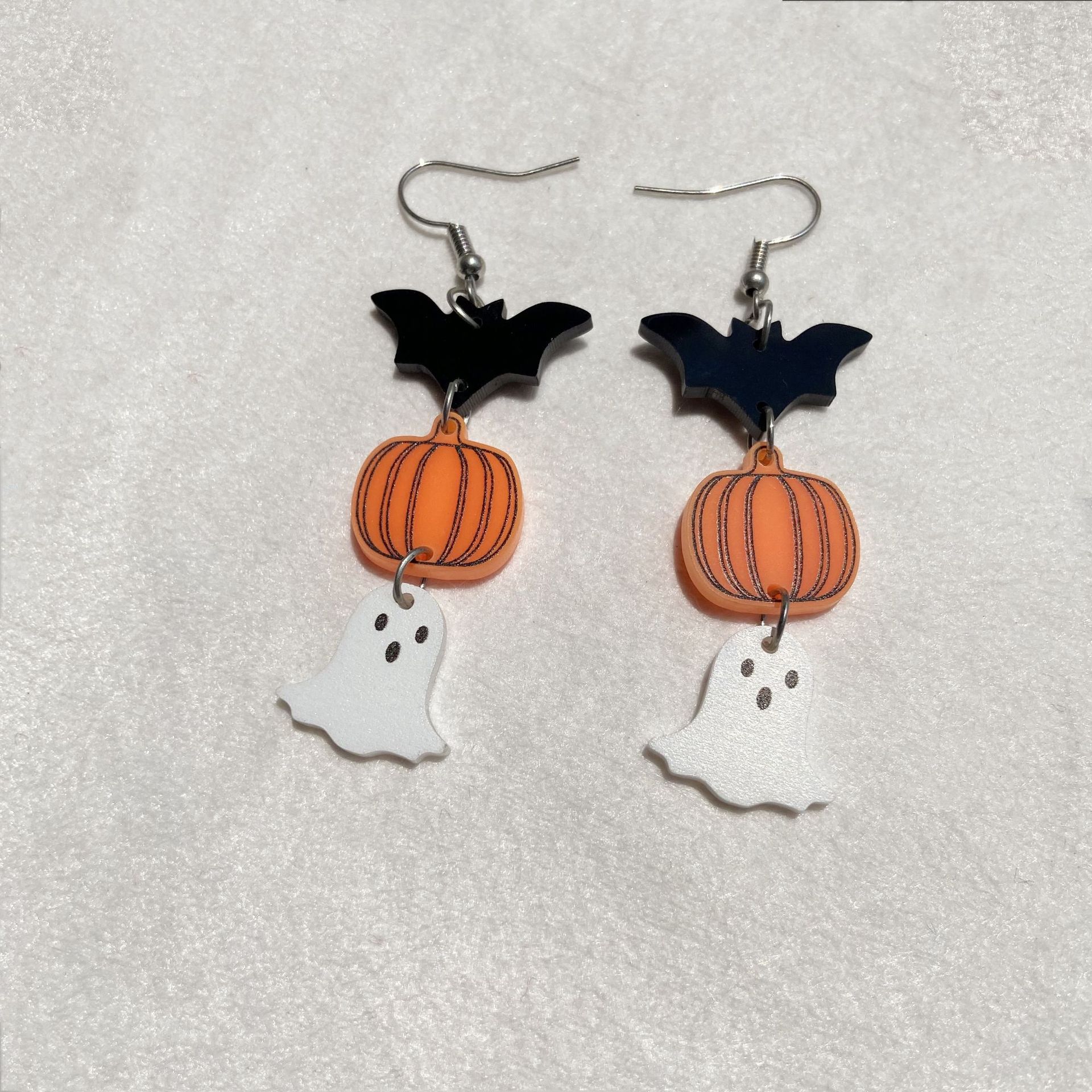 Halloween acrylic earrings bat pumpkin ghost wacky