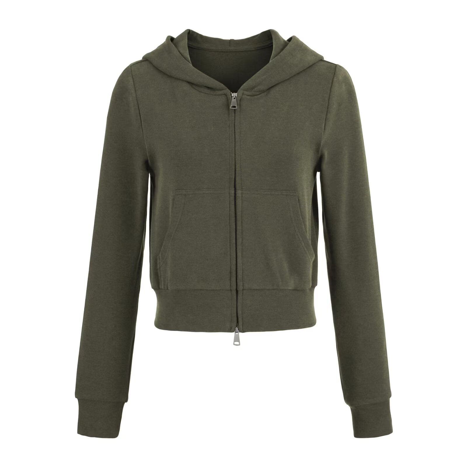 Women’s cropped hoodie side view