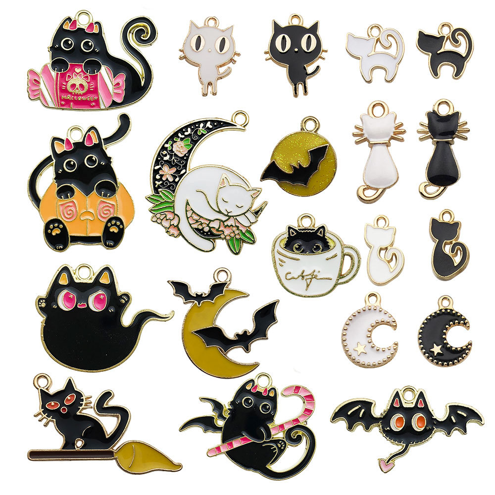 Halloween Oil-Drip Alloy Pendant Charms