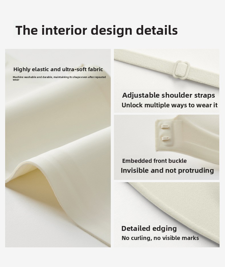 Fixed double-strap bra detail