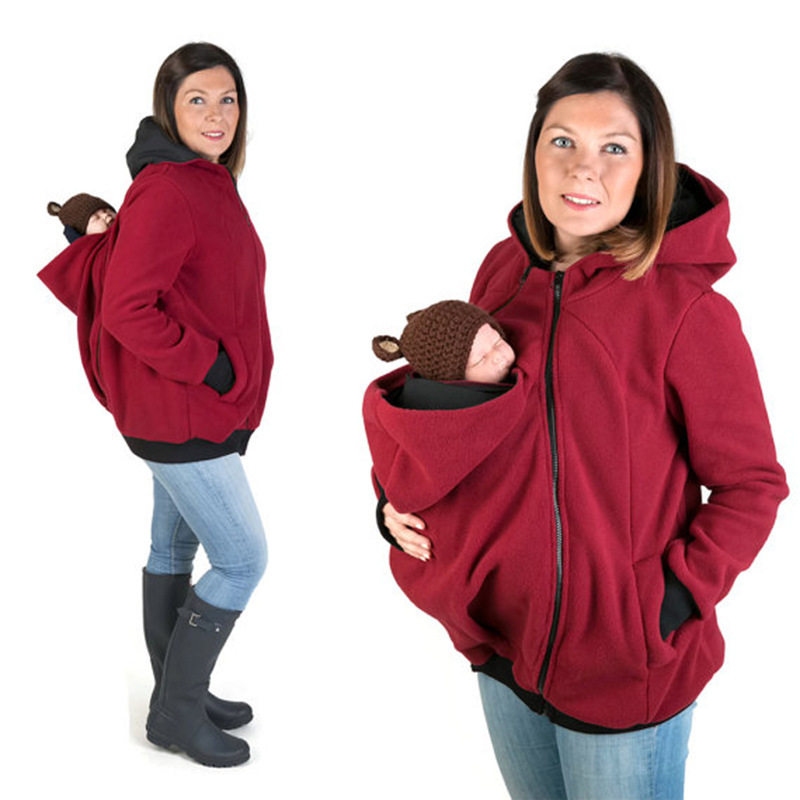 Polar fleece zip sweatshirt side view