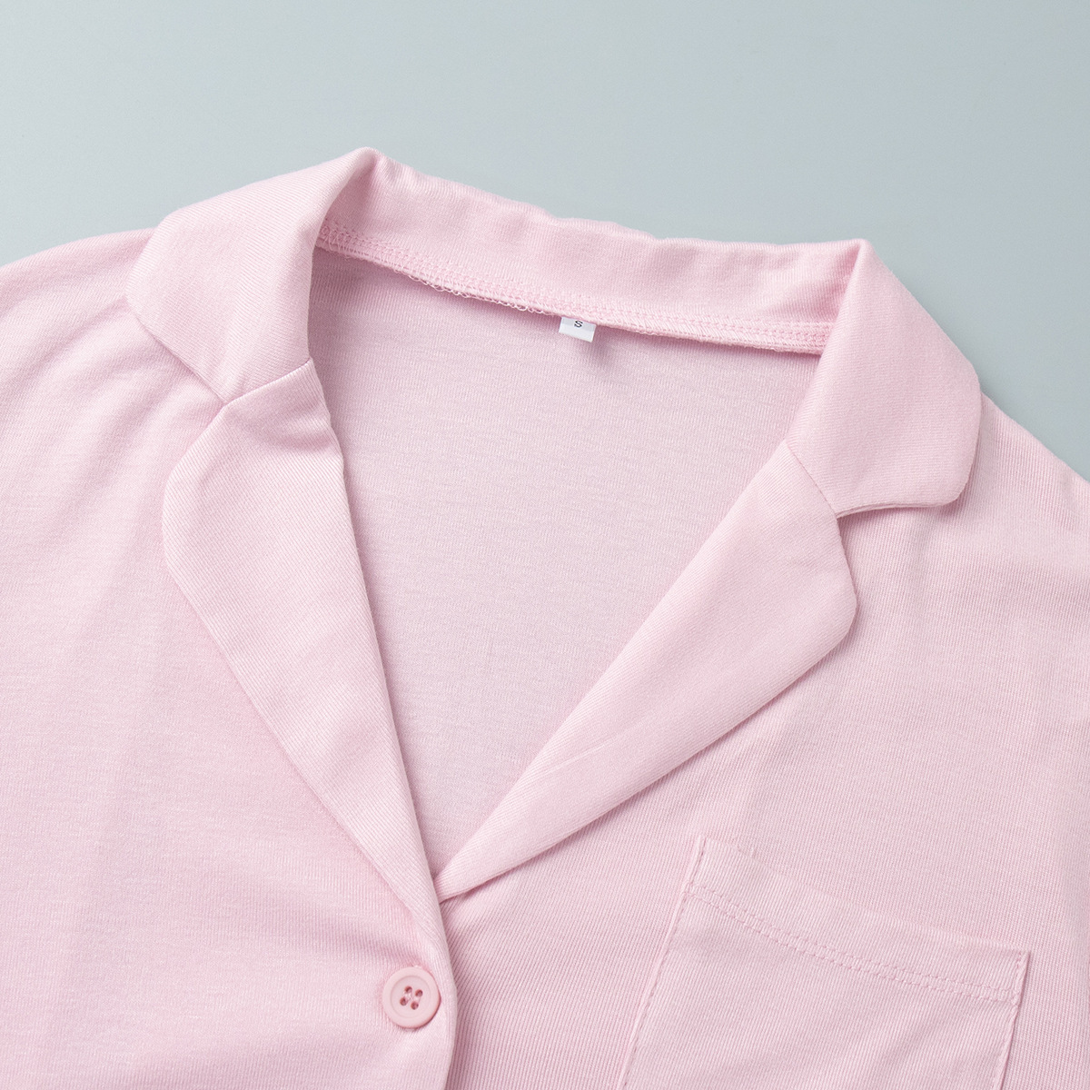 Turn-down collar pajama top