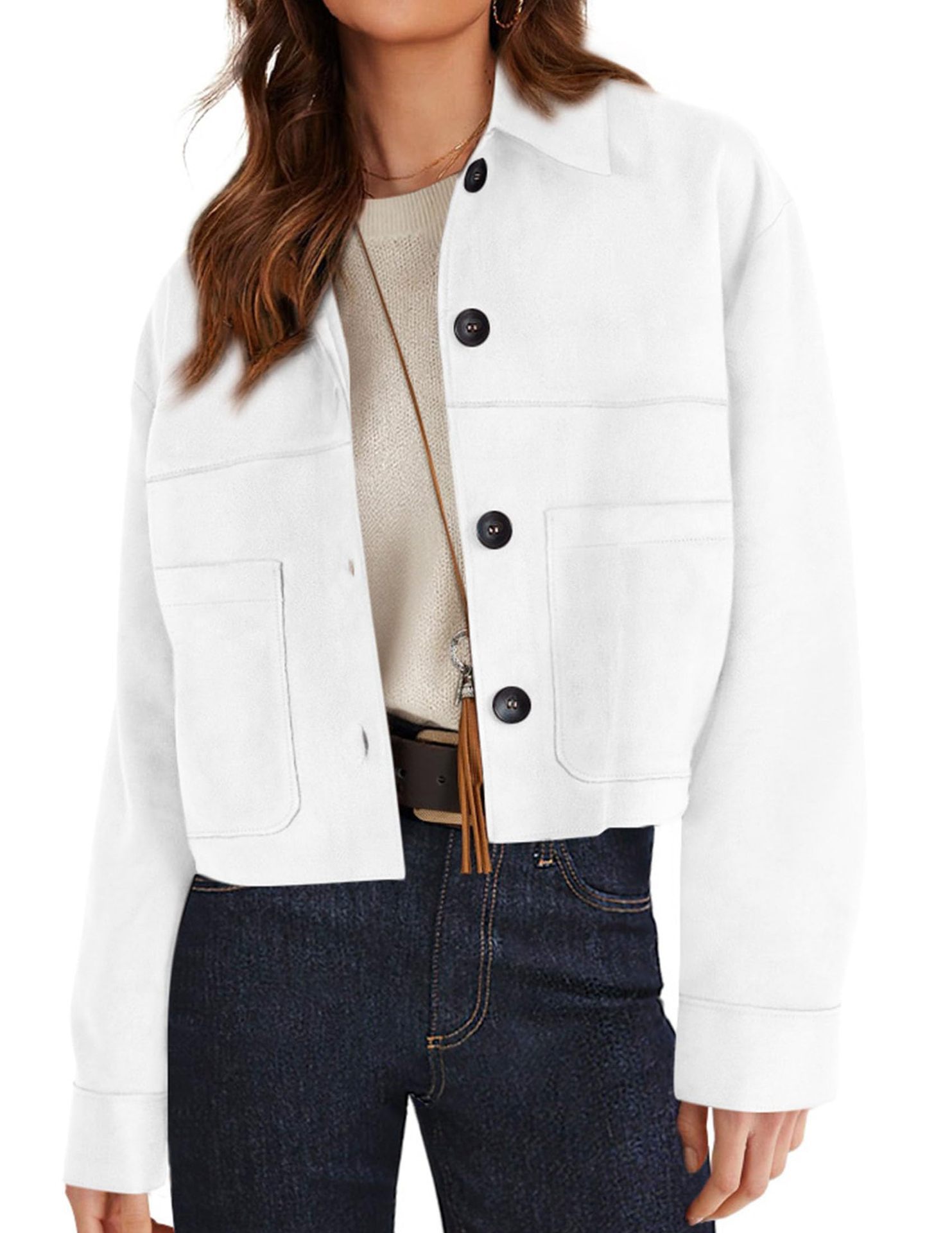 Dark brown suede-look jacket