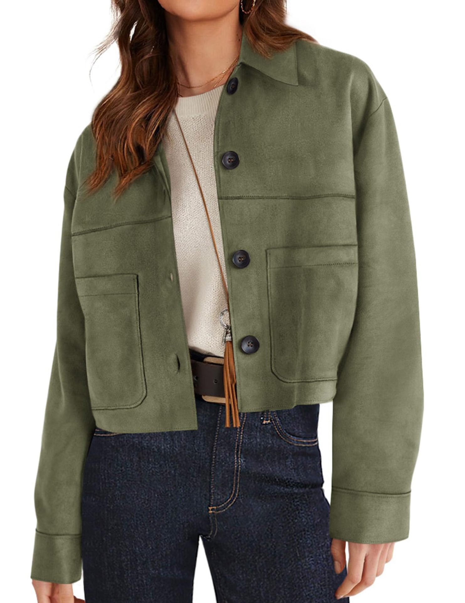 Light brown suede-look jacket