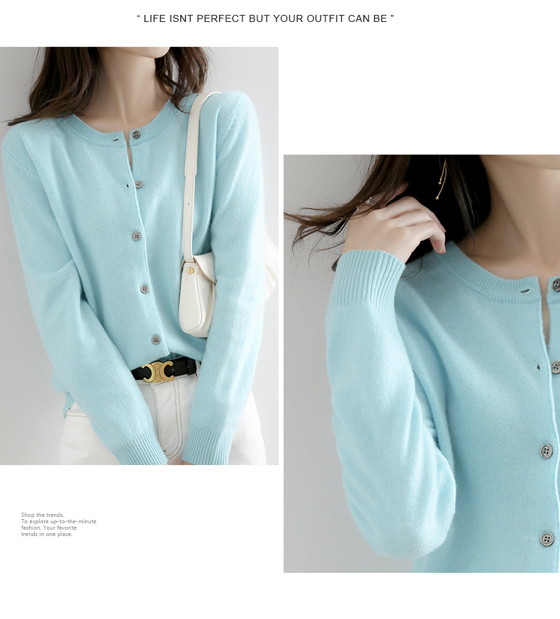 Long-sleeve cardigan fabric detail