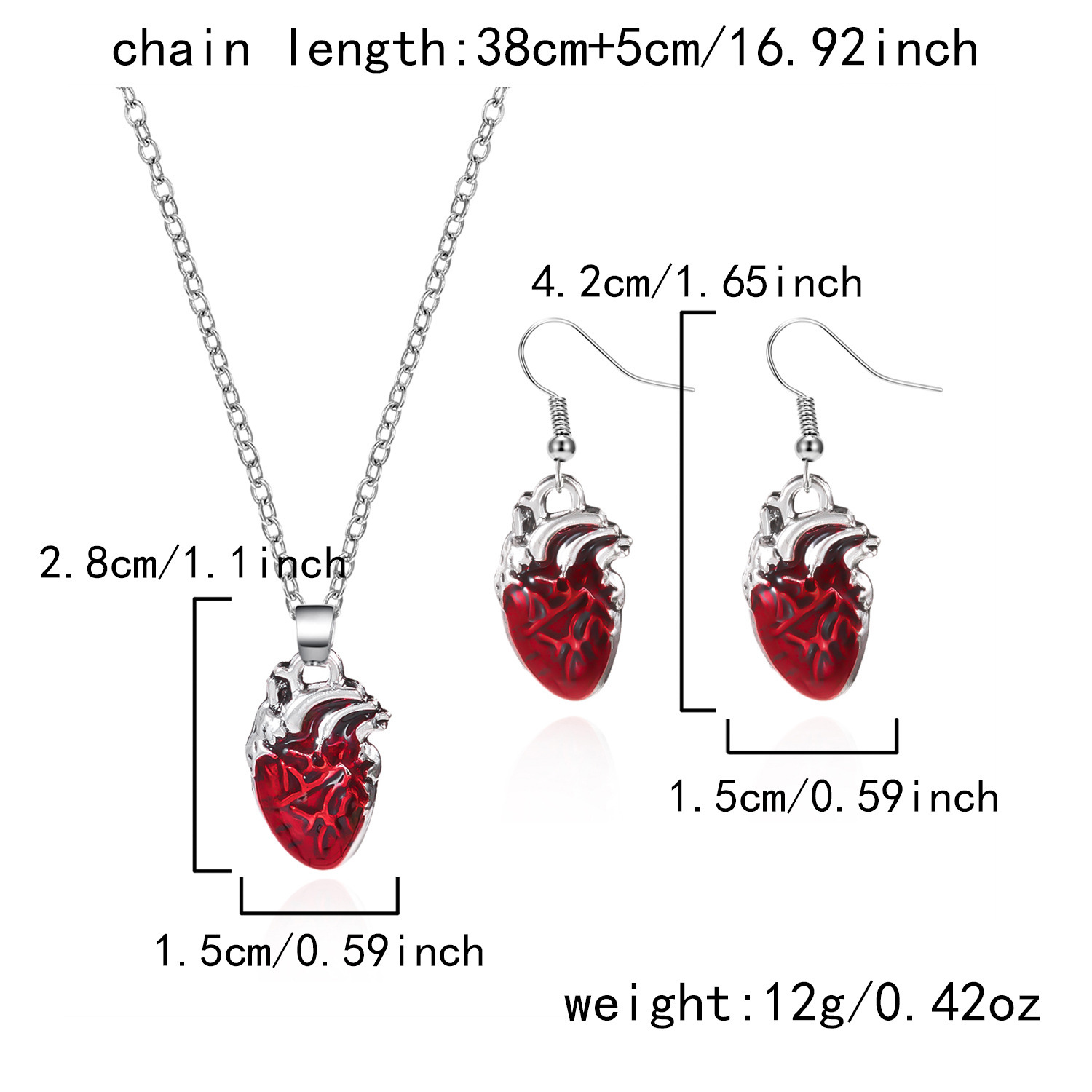 Necklace Earrings Set All-match Ghost Halloween Jewelry