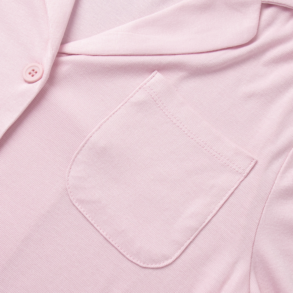 Button-up pajama shirt detail