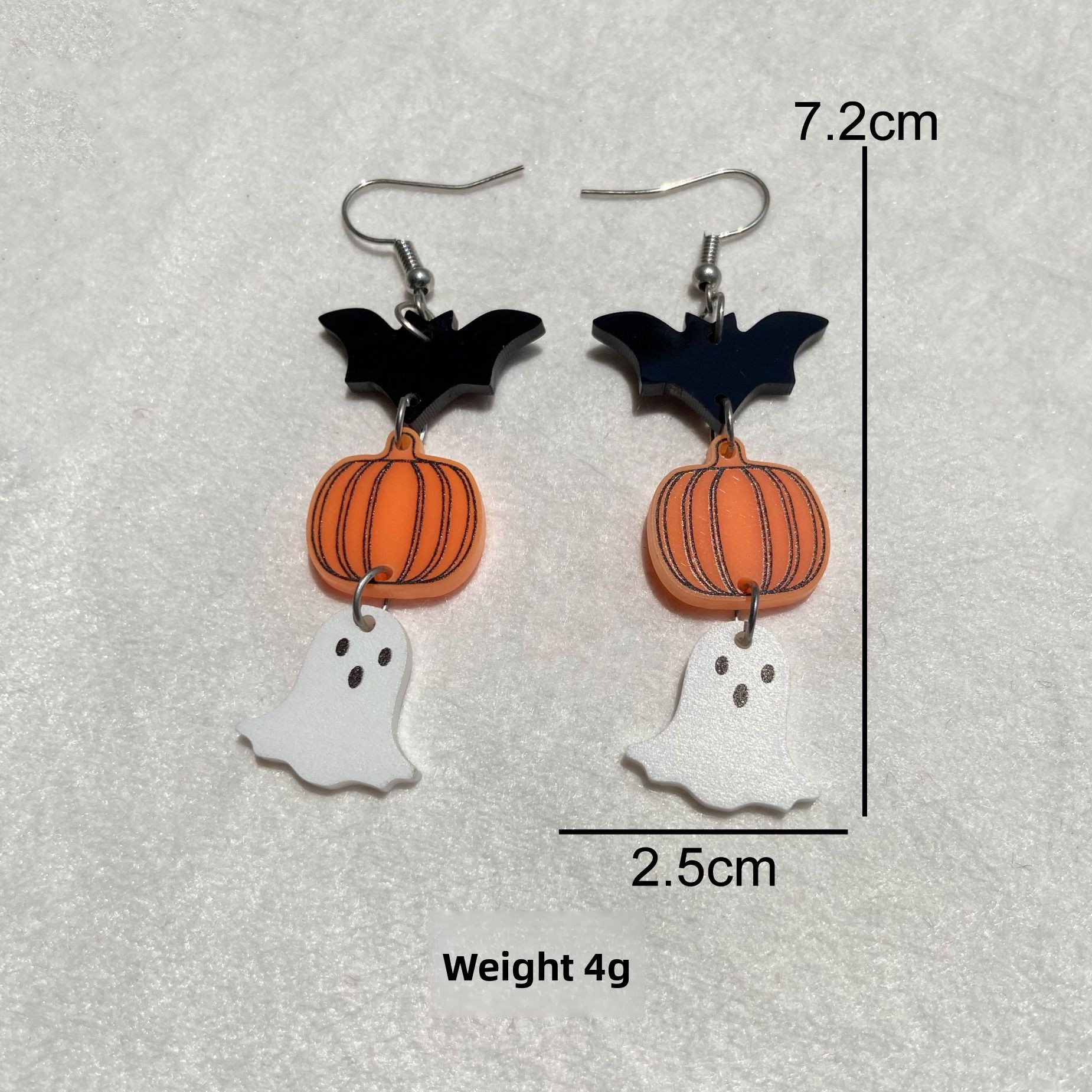 Halloween acrylic earrings bat pumpkin ghost wacky