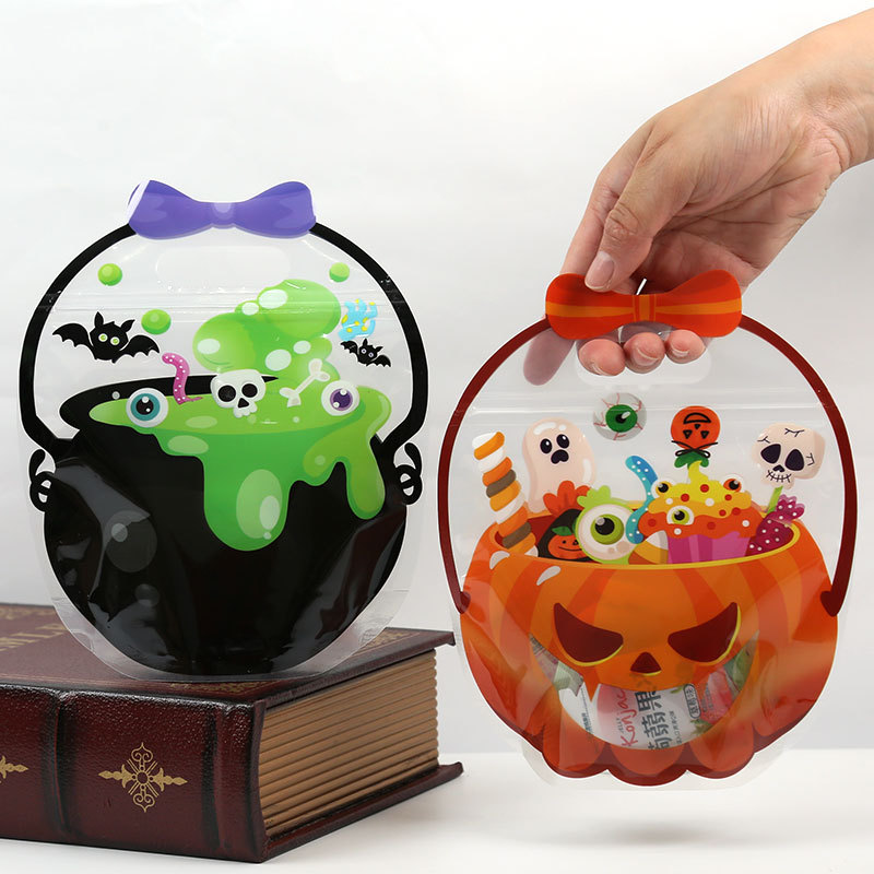 Halloween pumpkin pot candy bag