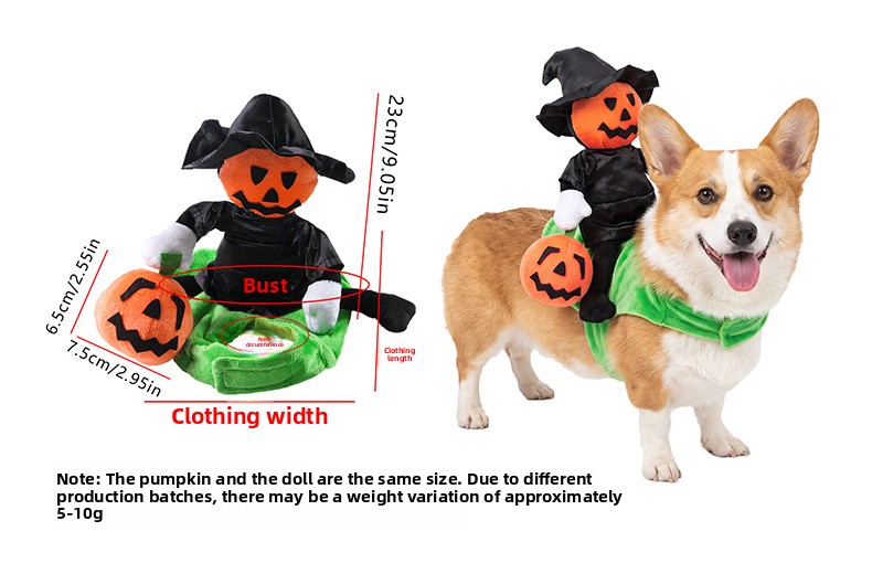 Halloween Pumpkin Knight Pet Costume