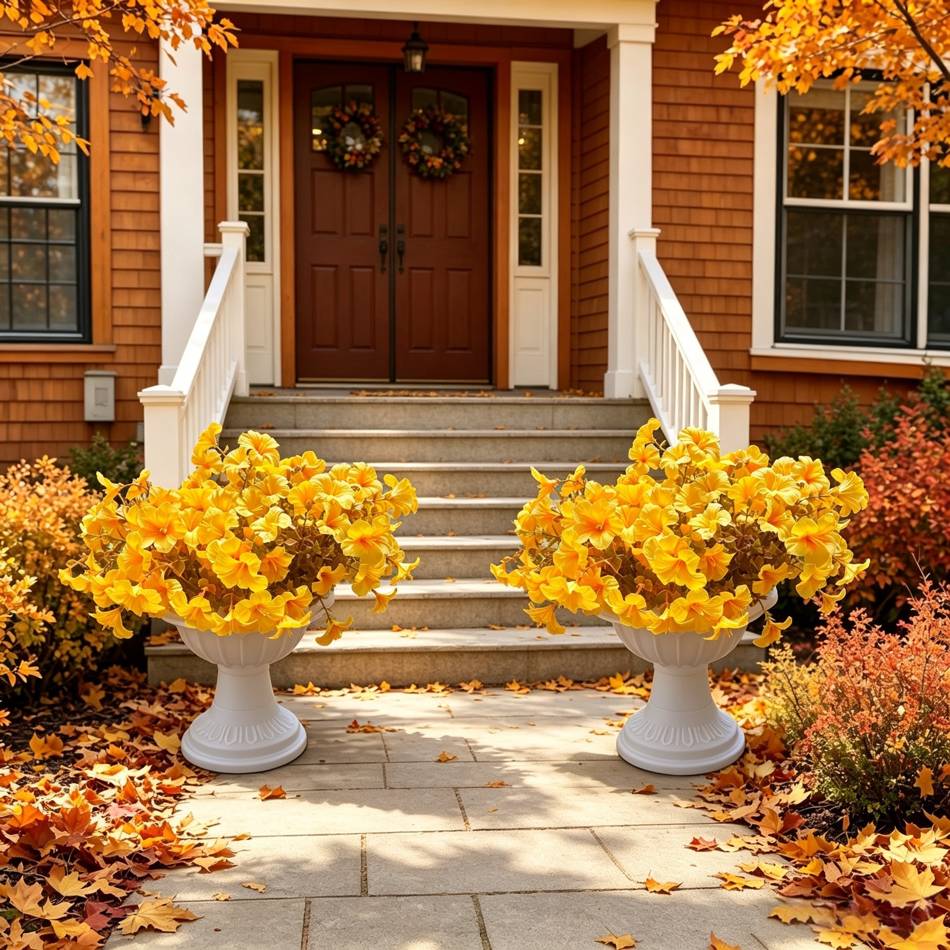 Wedding Outdoor Courtyard Landscape Thanksgiving Halloween Decorative Flowers