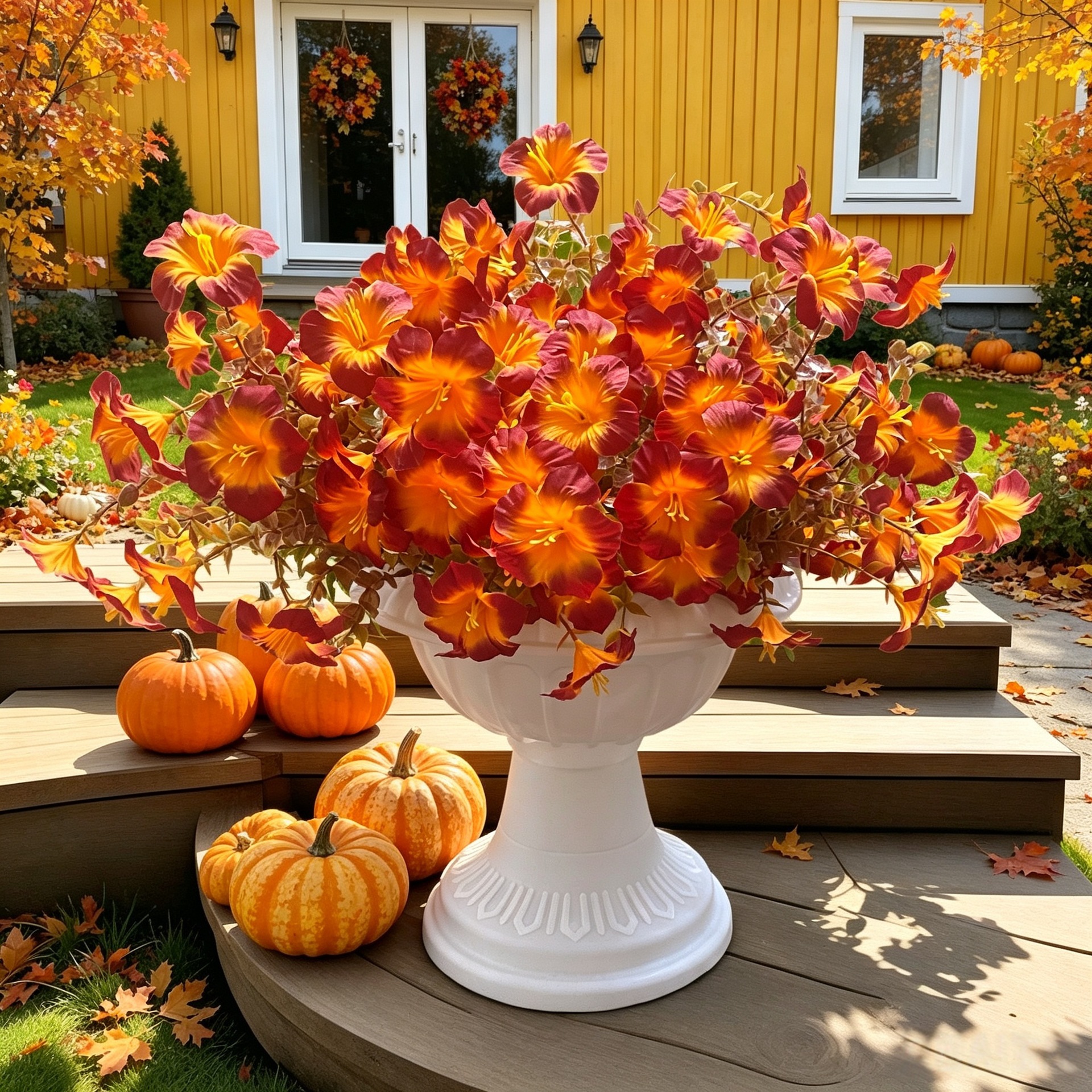 Wedding Outdoor Courtyard Landscape Thanksgiving Halloween Decorative Flowers