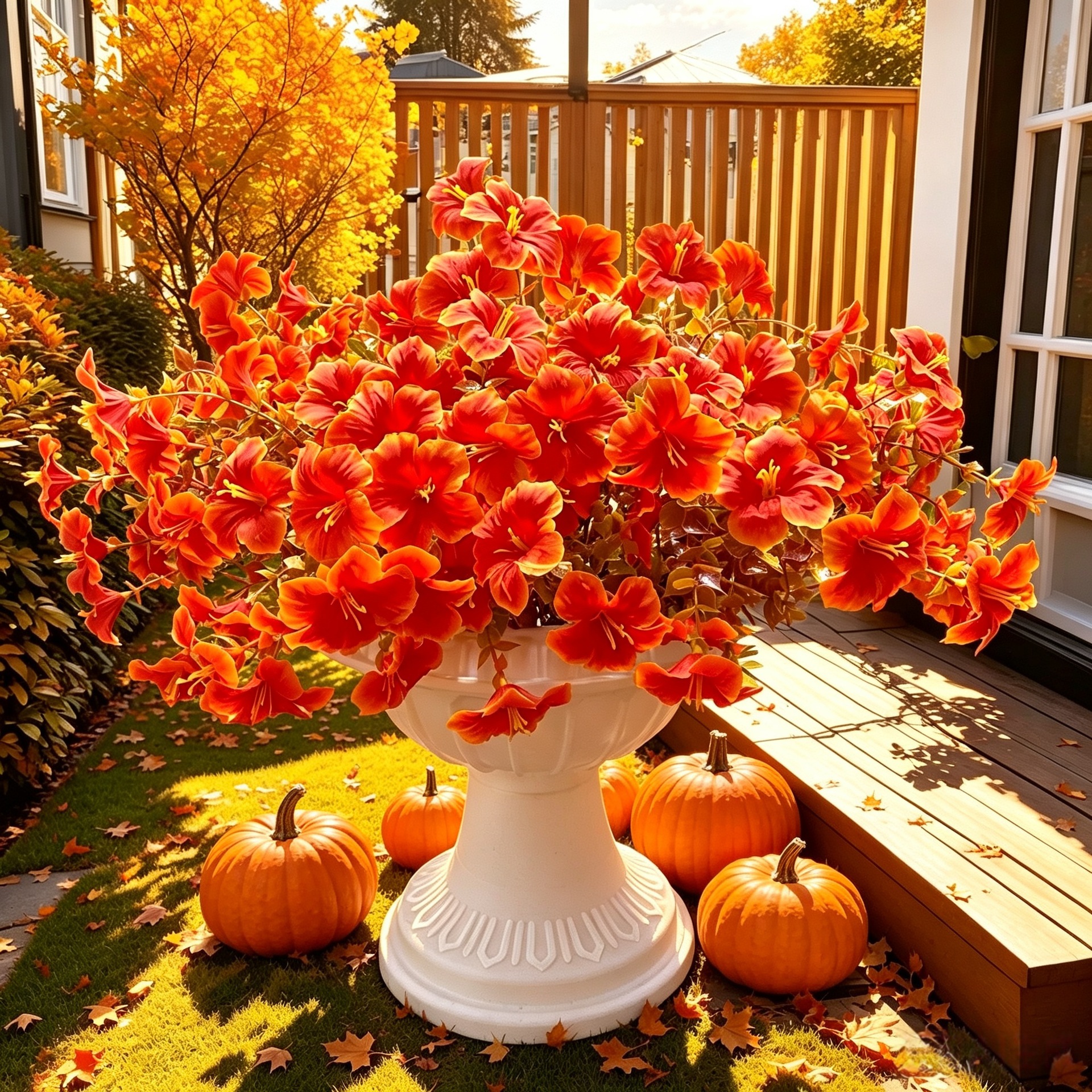 Wedding Outdoor Courtyard Landscape Thanksgiving Halloween Decorative Flowers