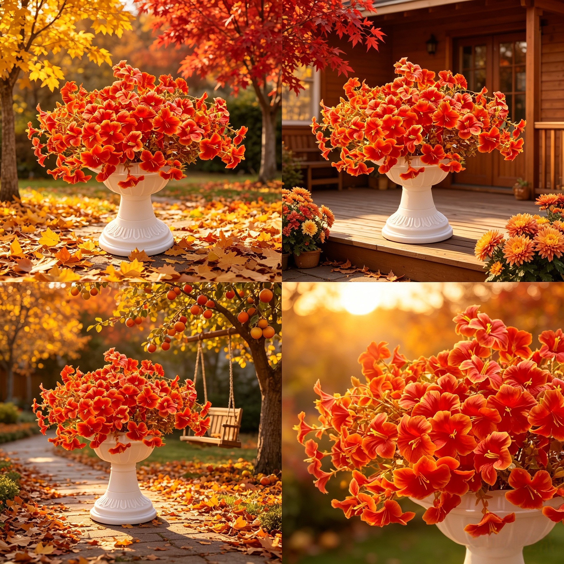 Wedding Outdoor Courtyard Landscape Thanksgiving Halloween Decorative Flowers