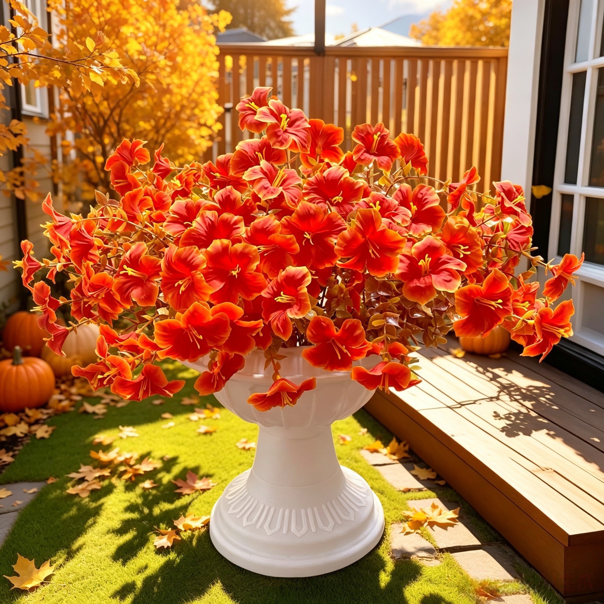 Wedding Outdoor Courtyard Landscape Thanksgiving Halloween Decorative Flowers