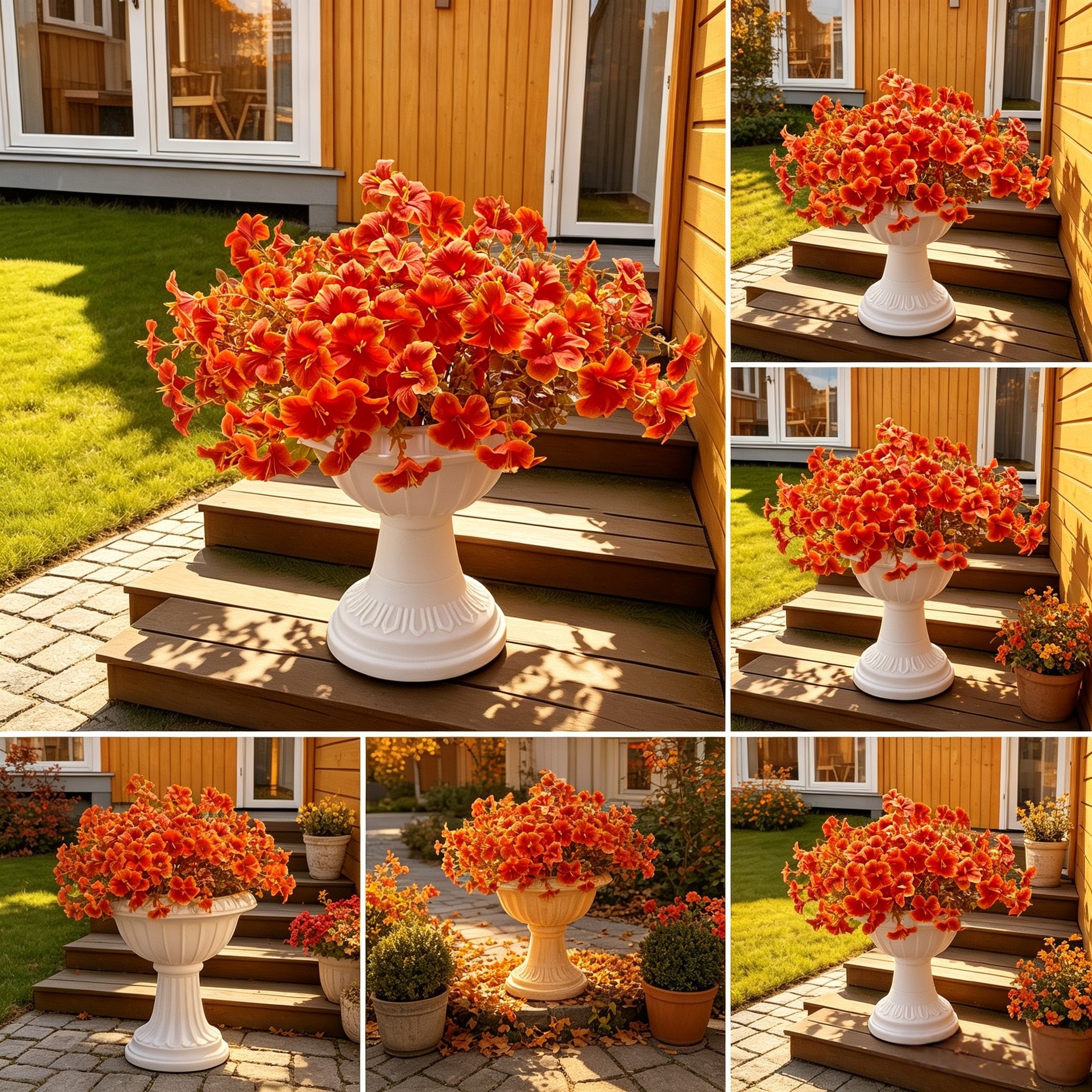 Wedding Outdoor Courtyard Landscape Thanksgiving Halloween Decorative Flowers