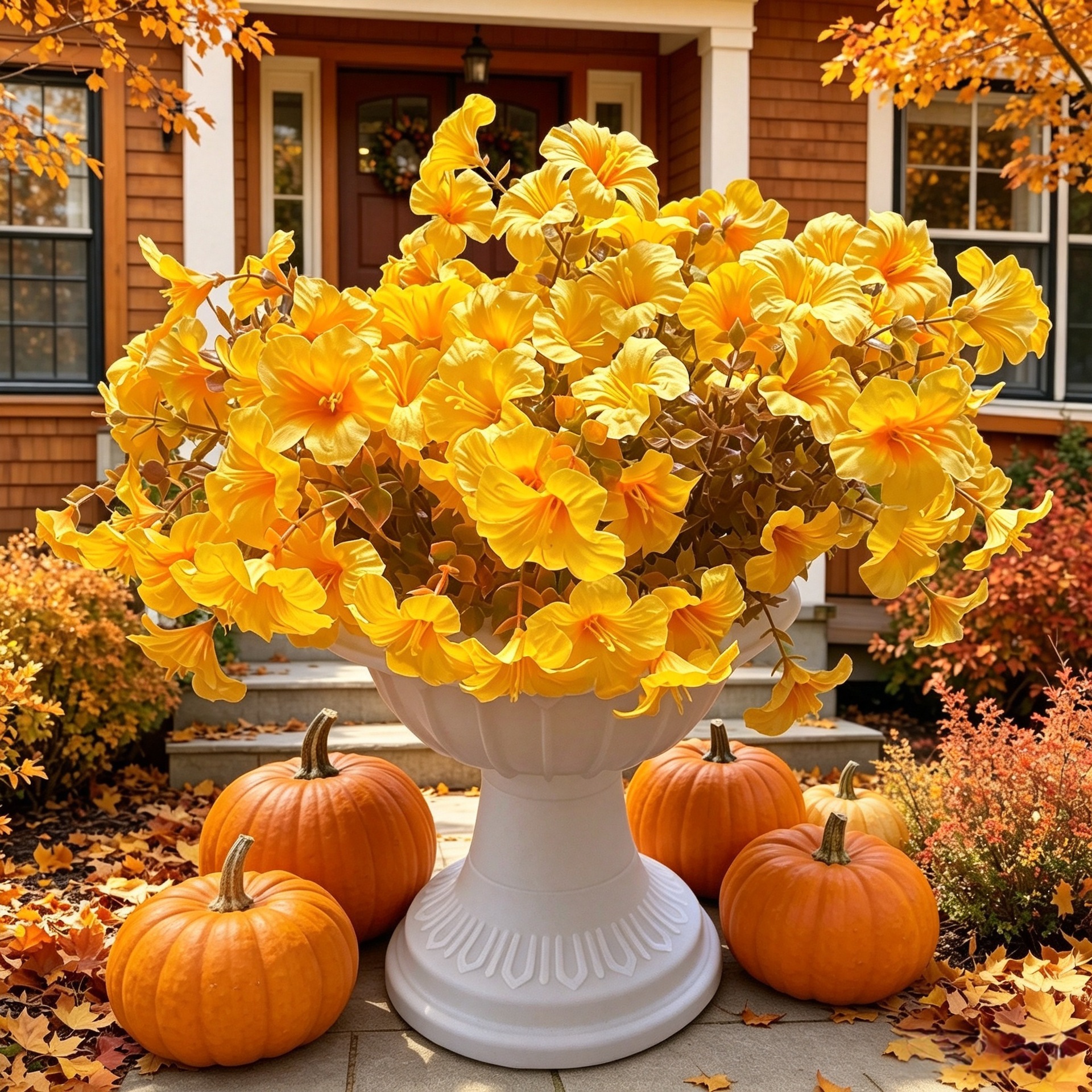 Wedding Outdoor Courtyard Landscape Thanksgiving Halloween Decorative Flowers