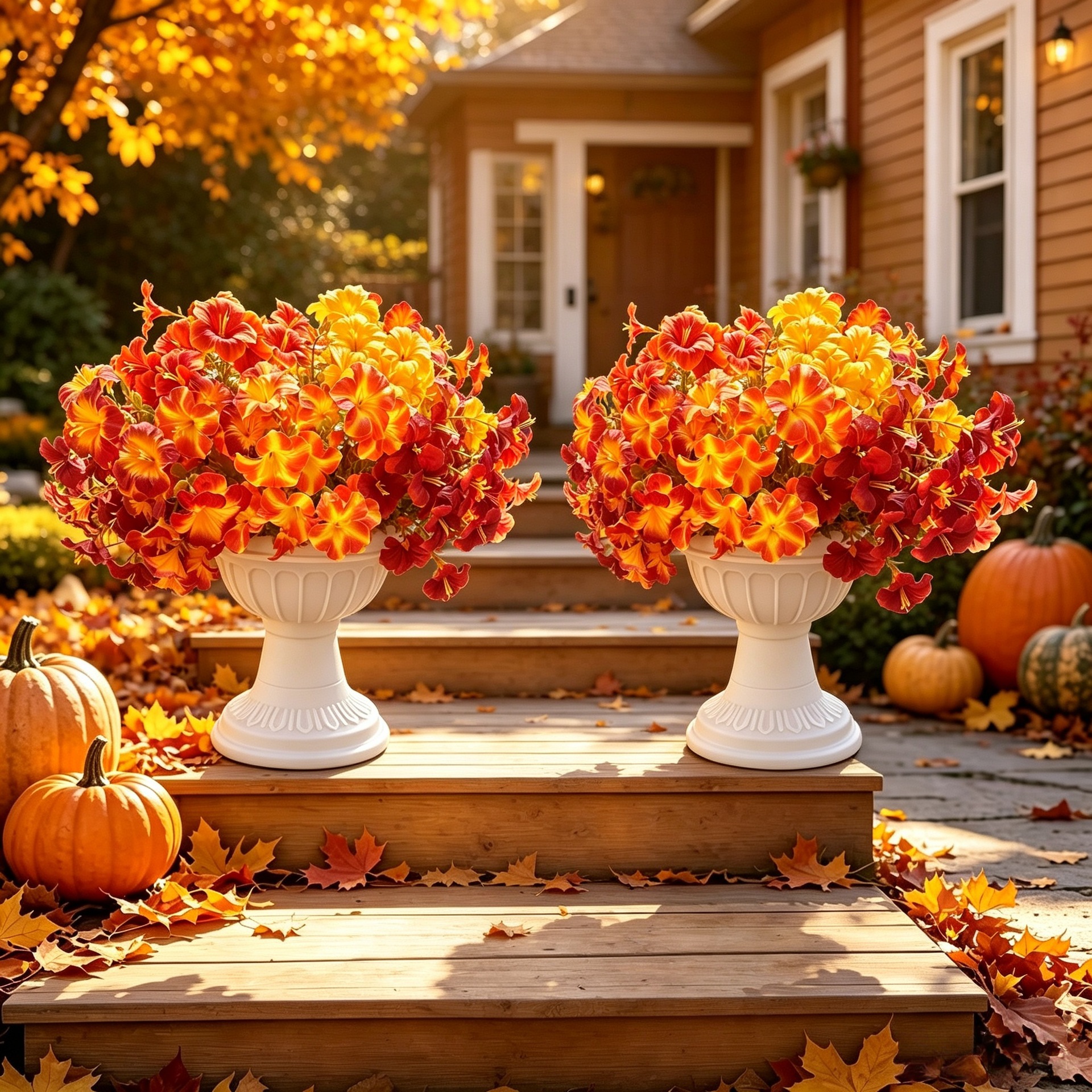 Wedding Outdoor Courtyard Landscape Thanksgiving Halloween Decorative Flowers