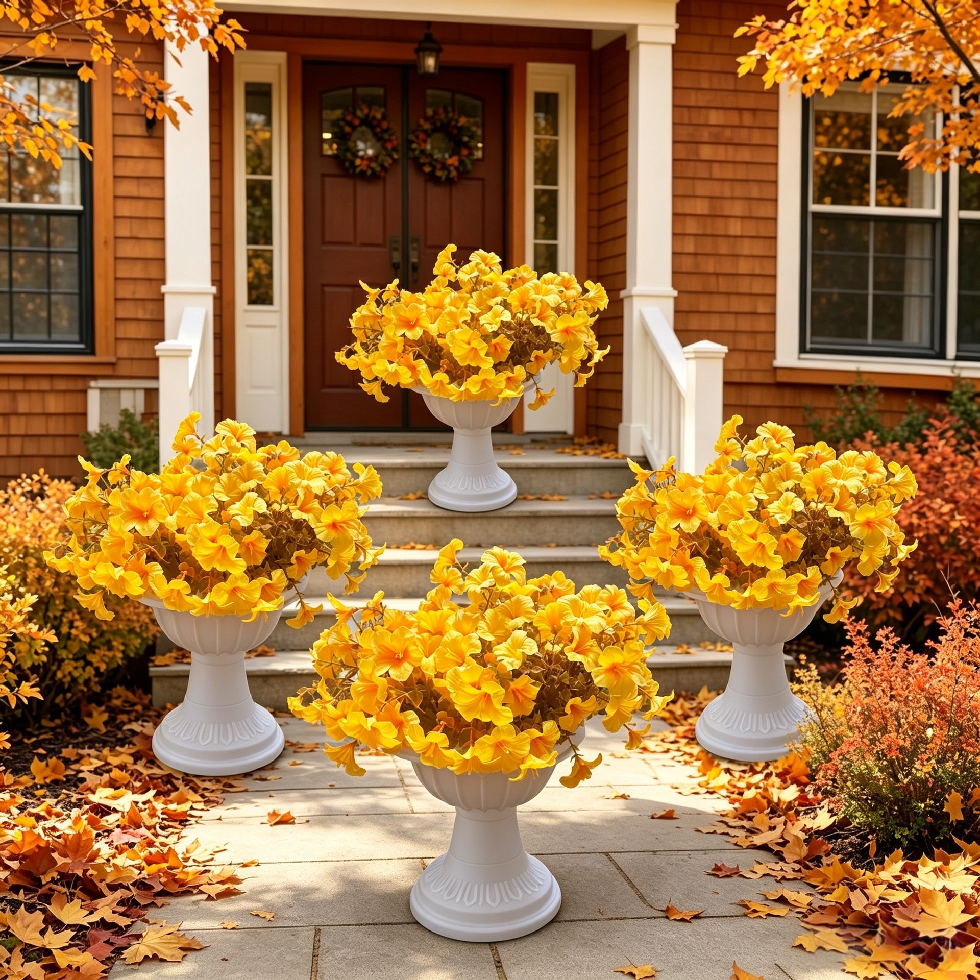 Wedding Outdoor Courtyard Landscape Thanksgiving Halloween Decorative Flowers