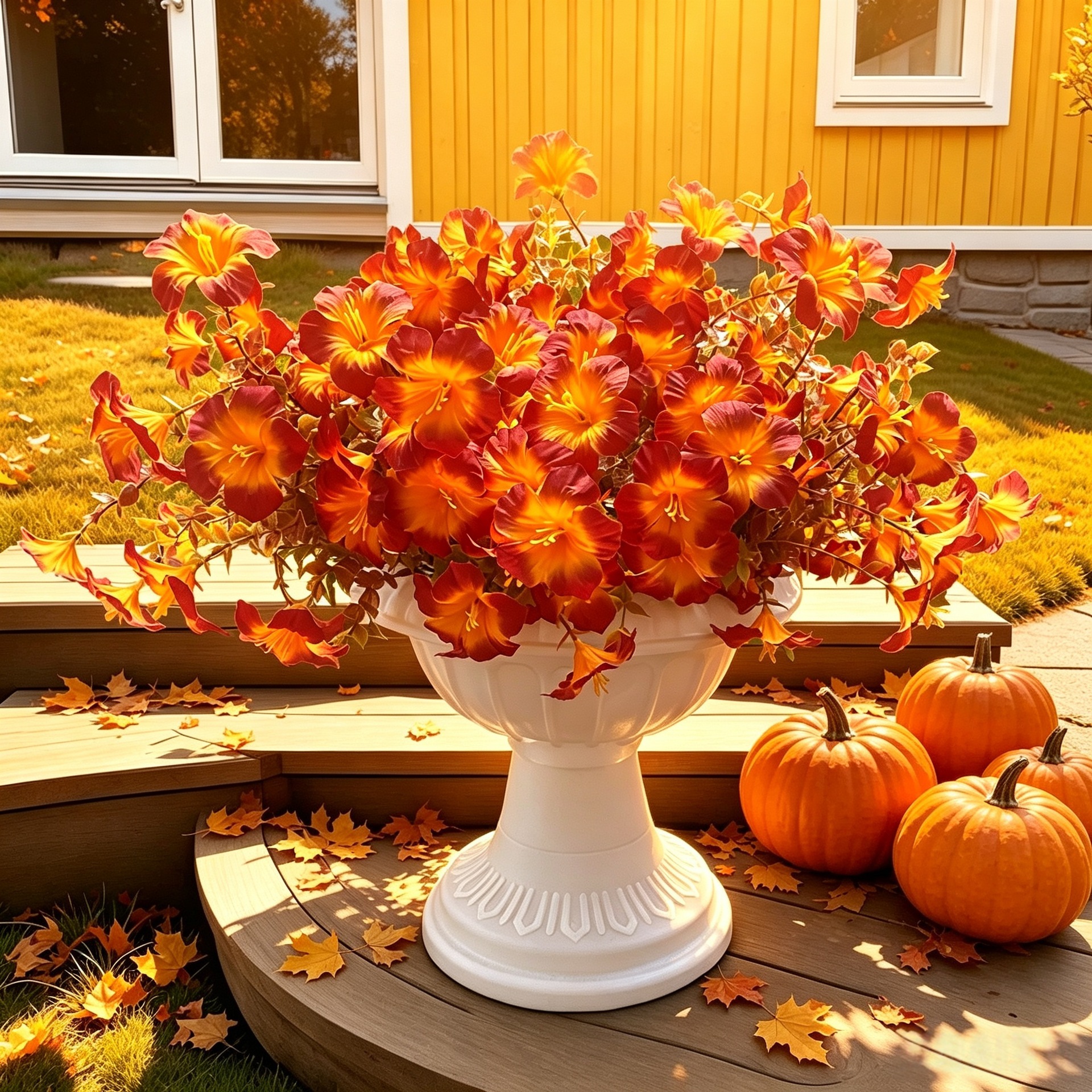 Wedding Outdoor Courtyard Landscape Thanksgiving Halloween Decorative Flowers