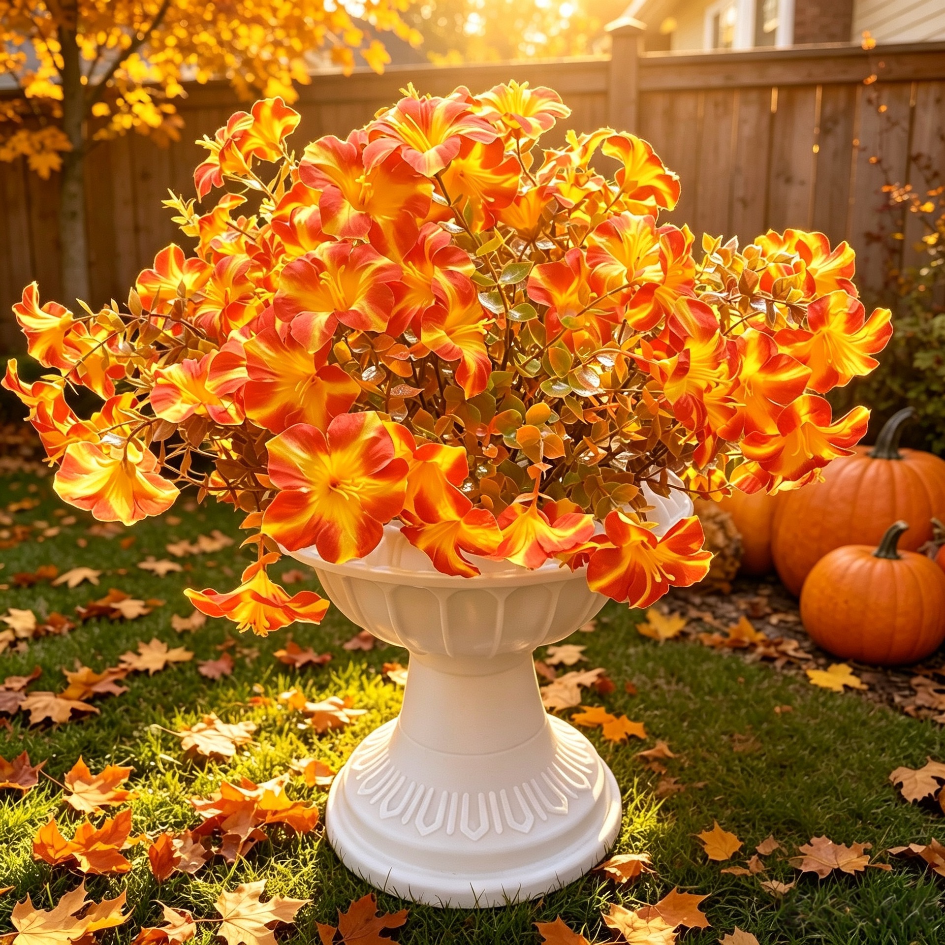 Wedding Outdoor Courtyard Landscape Thanksgiving Halloween Decorative Flowers