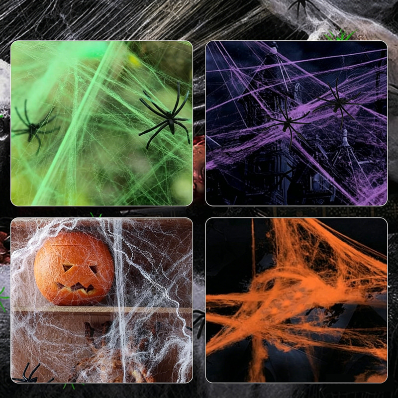 Halloween Spider Cotton Decoration Set