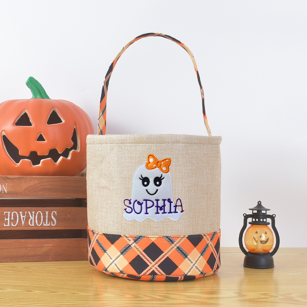 Halloween decorative storage basket with handle