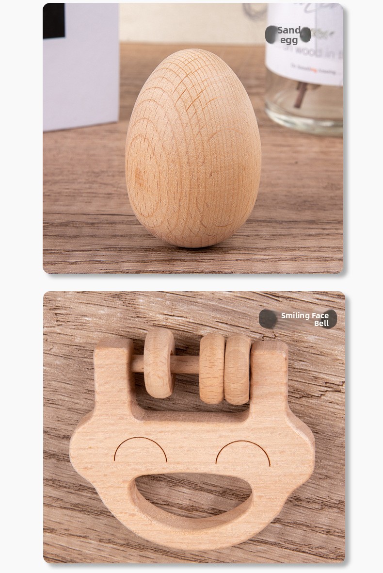 Wooden Baby Rattle Instruments – Bell & Shaker Options – photo 6