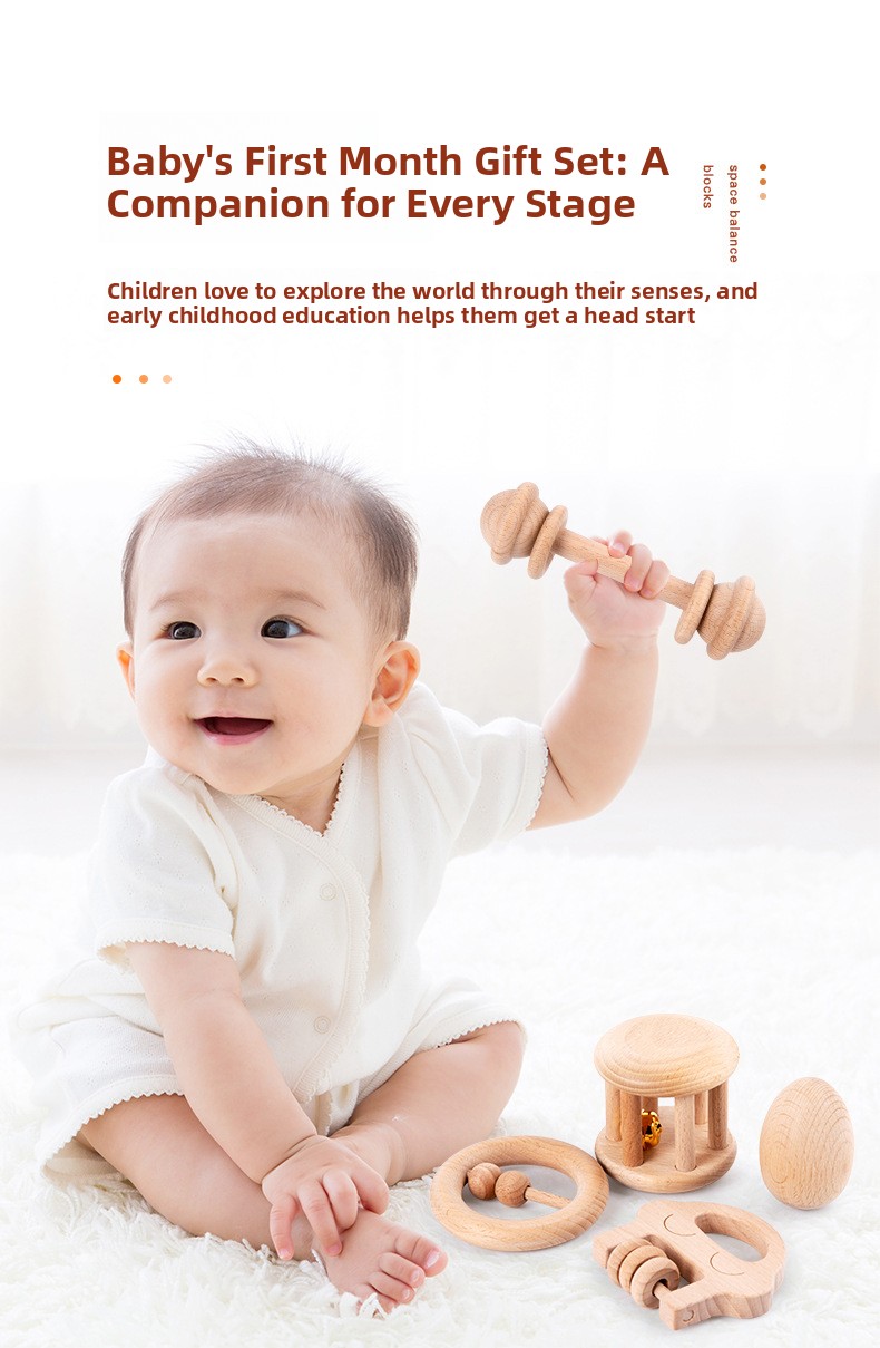 Wooden Baby Rattle Instruments – Bell & Shaker Options – photo 8